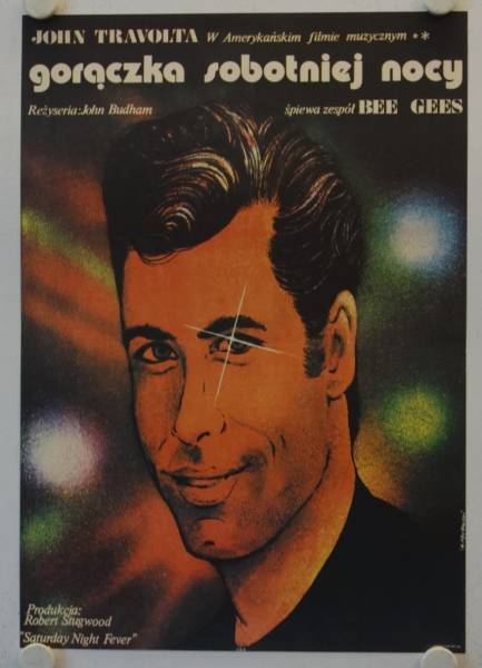 Nur Samstag Nacht originales polnisches Filmplakat